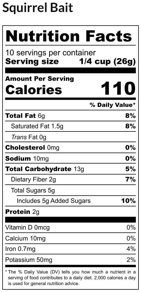 Squirrel Bait - Nutrition Label.webp