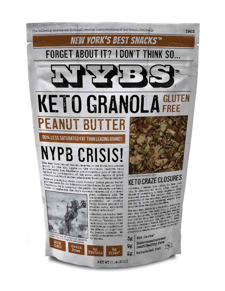 NYBS™ Peanut Butter Almond Keto Granola 11oz